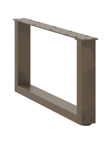 Gambe Tavolino Caffè a U 2 pz 60x(30-31)cm in Acciaio