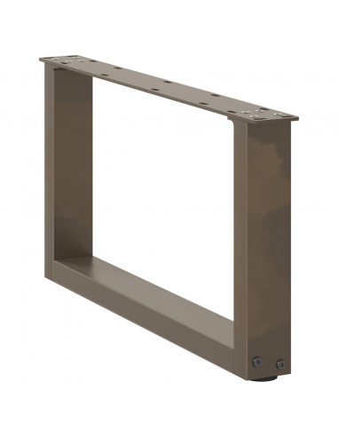 Gambe Tavolino Caffè a U 2 pz 70x(30-31)cm in Acciaio