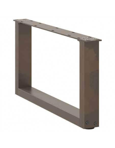 Gambe Tavolino Caffè a U 2 pz 70x(30-31)cm in Acciaio