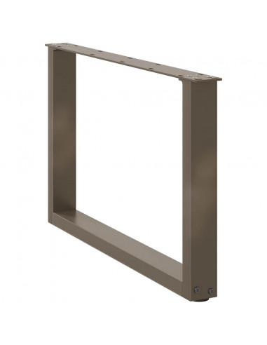 Gambe Tavolino Caffè a U 2 pz 70x(42-43) cm Acciaio