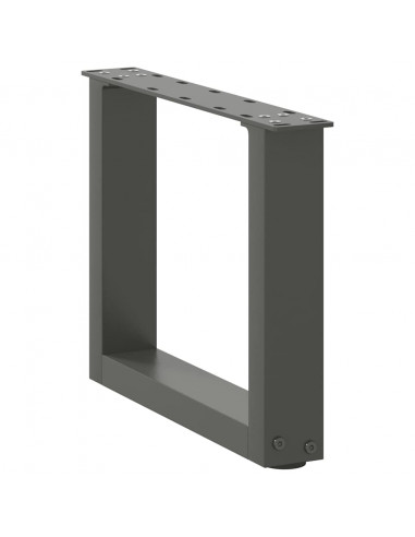 Gambe per Tavolino da Caffè a Forma di U 2 pz Antracite 30x(30-31) cm Acciaio