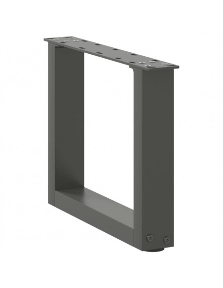 Gambe Tavolino Caffè a U 2 pz Antracite 40x(30-31)cm in Acciaio