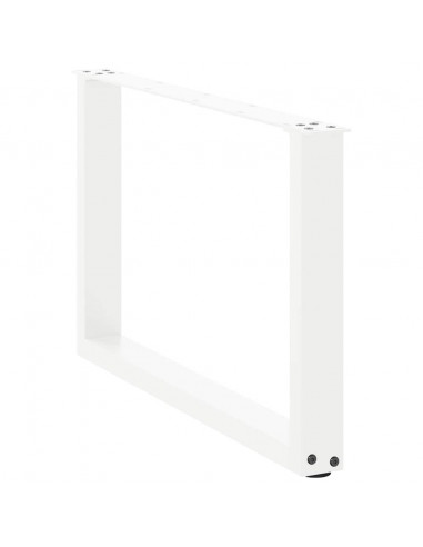 Gambe Tavolino Caffè a U 2 pz Bianco 60x(42-43) cm Acciaio