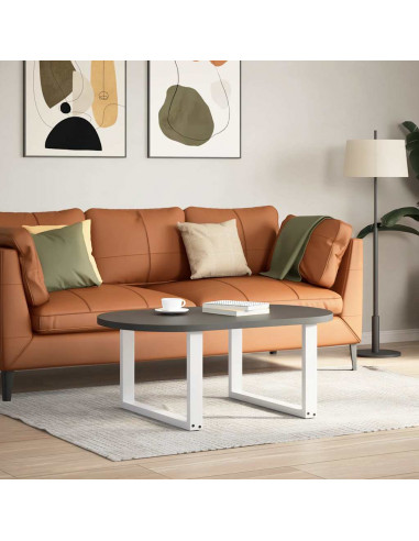 Gambe Tavolino Caffè a U 2 pz Bianco 70x(42-43) cm Acciaio