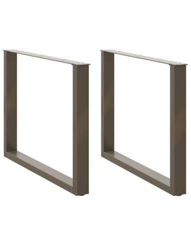 Gambe Tavolo Pranzo a U 2 pz 100x(72-73) cm Acciaio