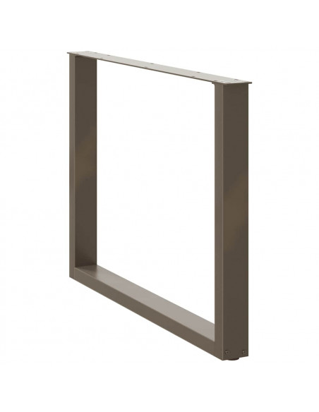 Gambe Tavolo Pranzo a U 2 pz 100x(72-73) cm Acciaio