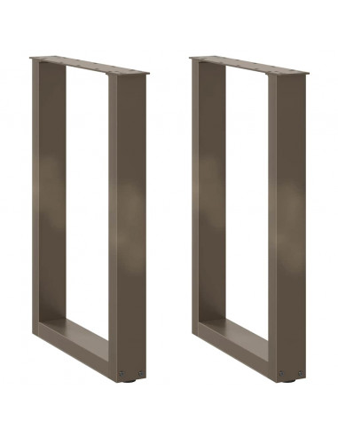 Gambe Tavolo Pranzo a U 2 pz 50x(72-73) cm Acciaio