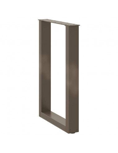 Gambe Tavolo Pranzo a U 2 pz 50x(72-73) cm Acciaio