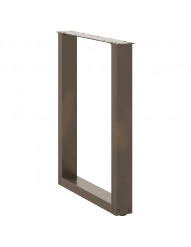 Gambe Tavolo Pranzo a U 2 pz 60x(72-73) cm Acciaio