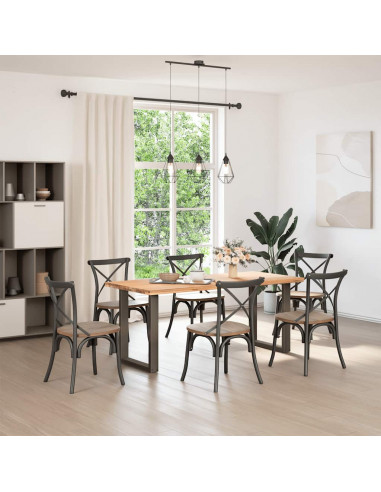 Gambe Tavolo Pranzo a U 2 pz 70x(72-73) cm Acciaio