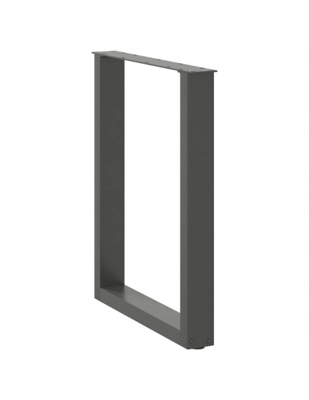 Gambe Tavolo Pranzo a U 2 pz 70x(72-73) cm Acciaio