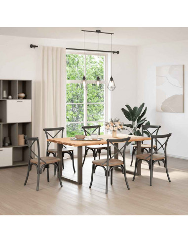 Gambe Tavolo Pranzo a U 2 pz 80x(72-73) cm Acciaio