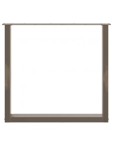 Gambe Tavolo Pranzo a U 2 pz 80x(72-73) cm Acciaio