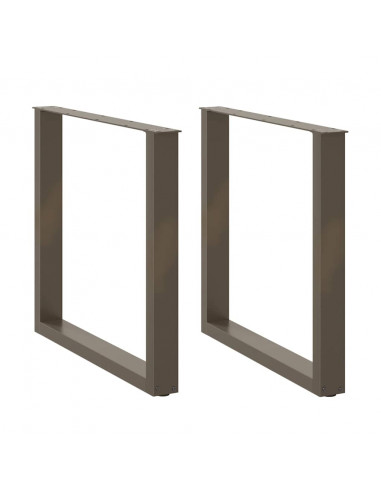 Gambe Tavolo Pranzo a U 2 pz 90x(72-73) cm Acciaio