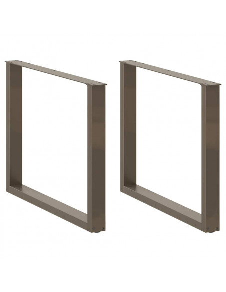 Gambe Tavolo Pranzo a U 3 pz 100x(72-73) cm Acciaio