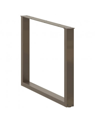 Gambe Tavolo Pranzo a U 3 pz 100x(72-73) cm Acciaio