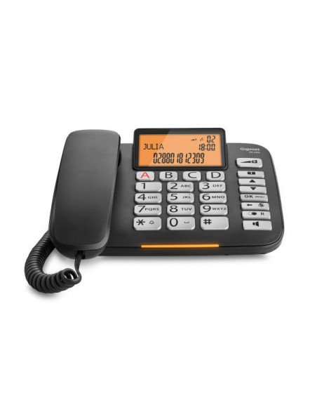 Gigaset DL580 telefono Telefono analogico Identificatore di chiamata Nero