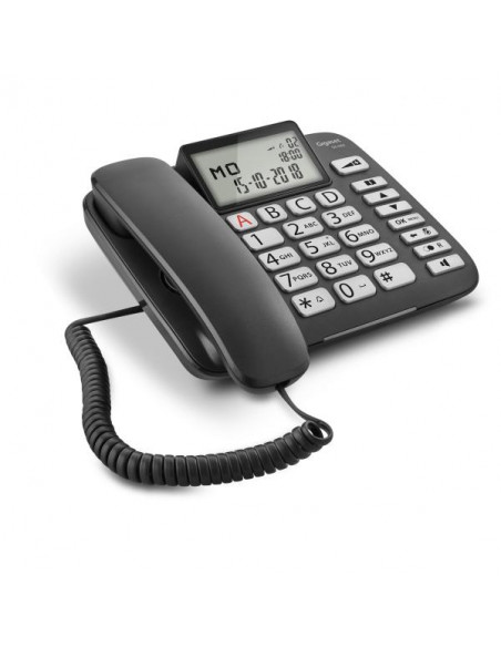 Gigaset DL580 telefono Telefono analogico Identificatore di chiamata Nero