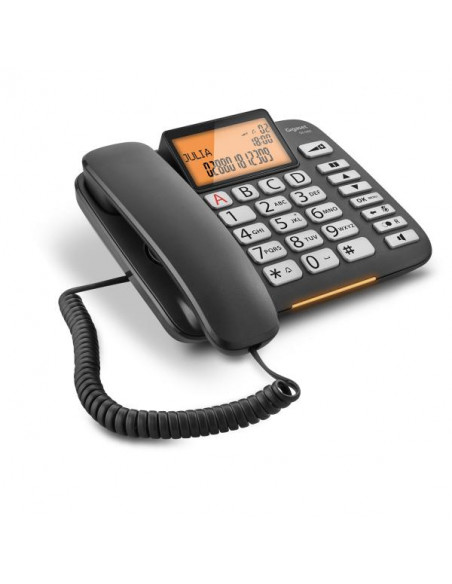 Gigaset DL580 telefono Telefono analogico Identificatore di chiamata Nero