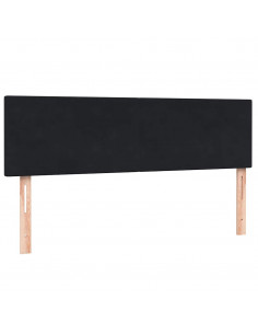 Giroletto a Molle con Materasso Nero 140x210 cm in Velluto 2