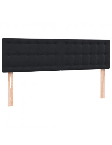 Giroletto a Molle con Materasso Nero 160x210 cm in Velluto