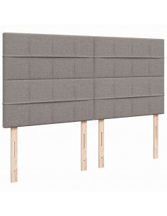 Giroletto a Molle con Materasso Tortora 200x200 cm in Tessuto 2