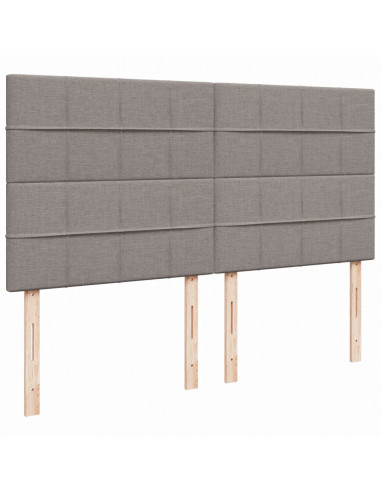 Giroletto a Molle con Materasso Tortora 200x200 cm in Tessuto