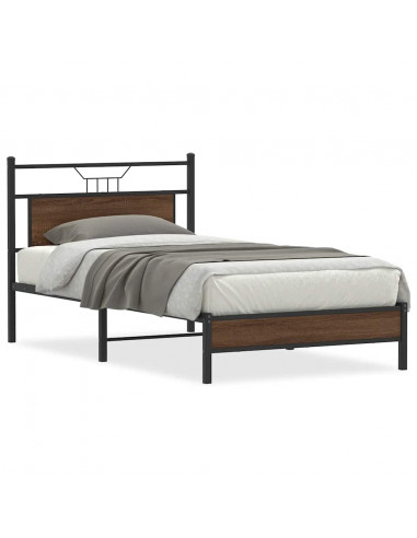 Giroletto senza Materasso Rovere Marrone 100x190 cm Truciolato