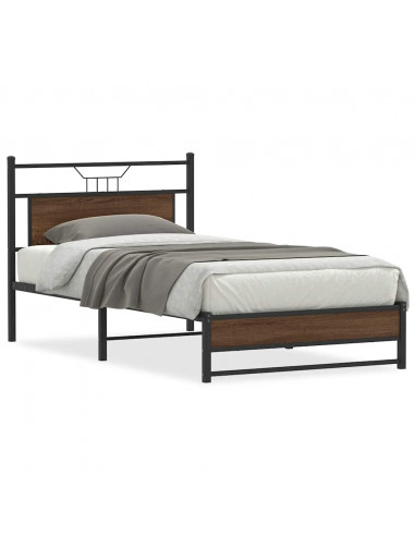 Giroletto senza Materasso Rovere Marrone 100x190 cm Truciolato