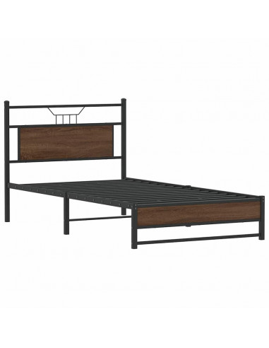 Giroletto senza Materasso Rovere Marrone 100x200 cm Truciolato