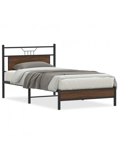 Giroletto senza Materasso Rovere Marrone 100x200 cm Truciolato