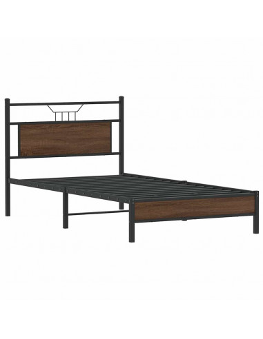 Giroletto senza Materasso Rovere Marrone 100x200 cm Truciolato