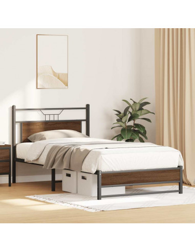 Giroletto senza Materasso Rovere Marrone 107x203 cm Truciolato