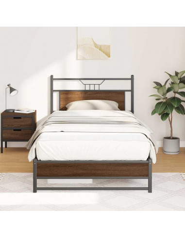 Giroletto senza Materasso Rovere Marrone 107x203 cm Truciolato