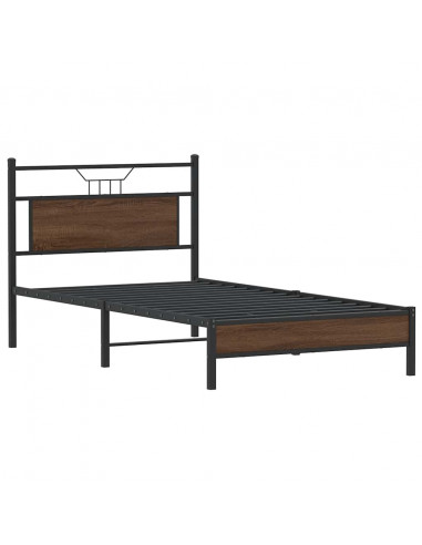 Giroletto senza Materasso Rovere Marrone 107x203 cm Truciolato