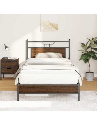 Giroletto senza Materasso Rovere Marrone 107x203 cm Truciolato