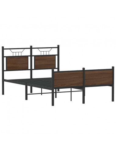 Giroletto senza Materasso Rovere Marrone 120x190 cm Truciolato