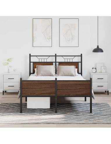 Giroletto senza Materasso Rovere Marrone 120x190 cm Truciolato