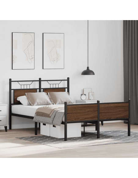 Giroletto senza Materasso Rovere Marrone 120x190 cm Truciolato