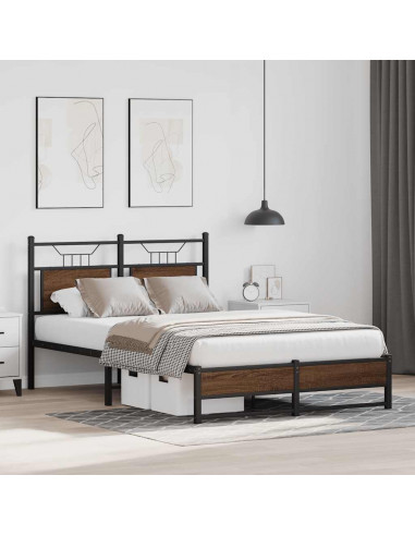 Giroletto senza Materasso Rovere Marrone 120x190 cm Truciolato