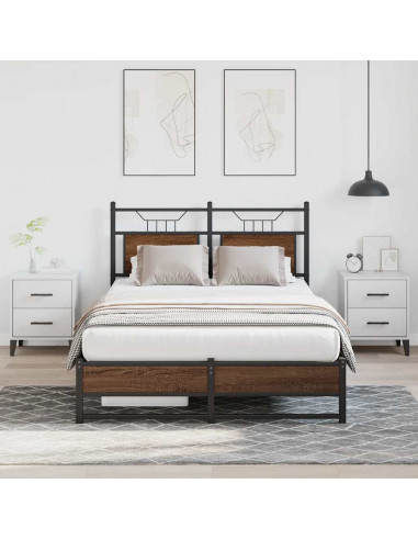 Giroletto senza Materasso Rovere Marrone 120x190 cm Truciolato