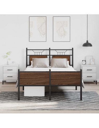 Giroletto senza Materasso Rovere Marrone 120x200 cm Truciolato