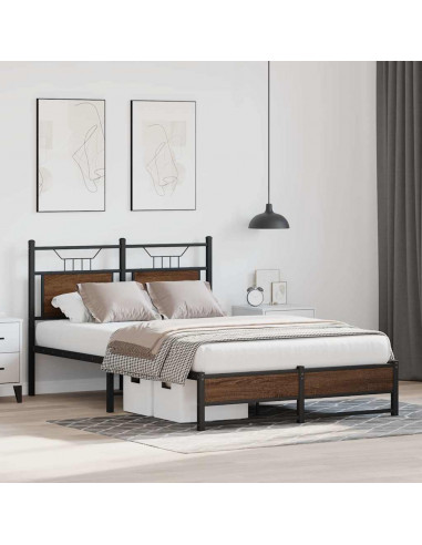 Giroletto senza Materasso Rovere Marrone 120x200 cm Truciolato