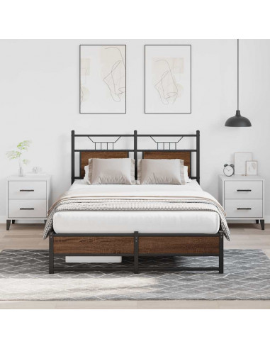 Giroletto senza Materasso Rovere Marrone 120x200 cm Truciolato