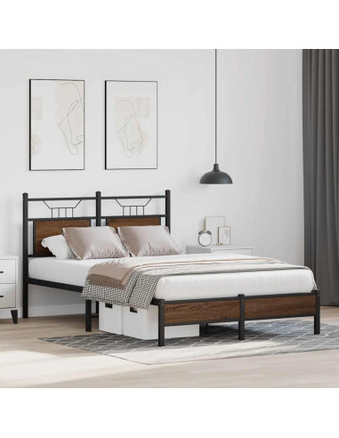 Giroletto senza Materasso Rovere Marrone 120x200 cm Truciolato