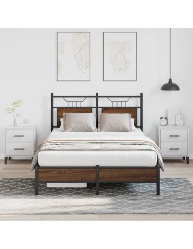 Giroletto senza Materasso Rovere Marrone 120x200 cm Truciolato