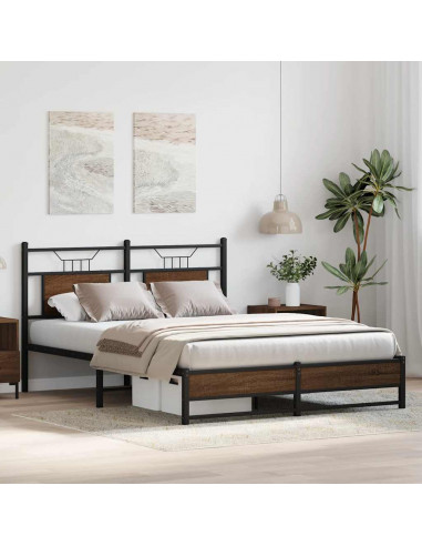 Giroletto senza Materasso Rovere Marrone 137x190 cm Truciolato