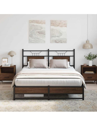 Giroletto senza Materasso Rovere Marrone 140x190 cm Truciolato