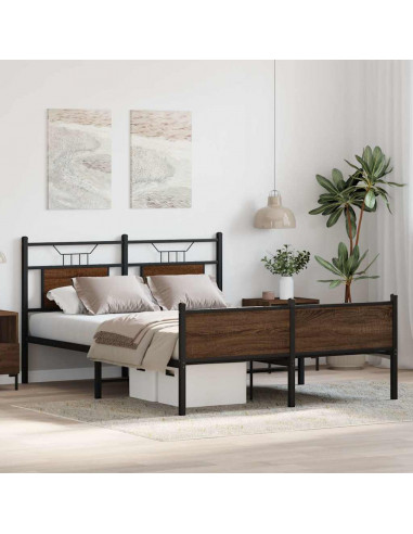 Giroletto senza Materasso Rovere Marrone 150x200 cm Truciolato