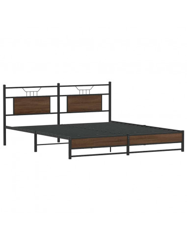 Giroletto senza Materasso Rovere Marrone 160x200 cm Truciolato